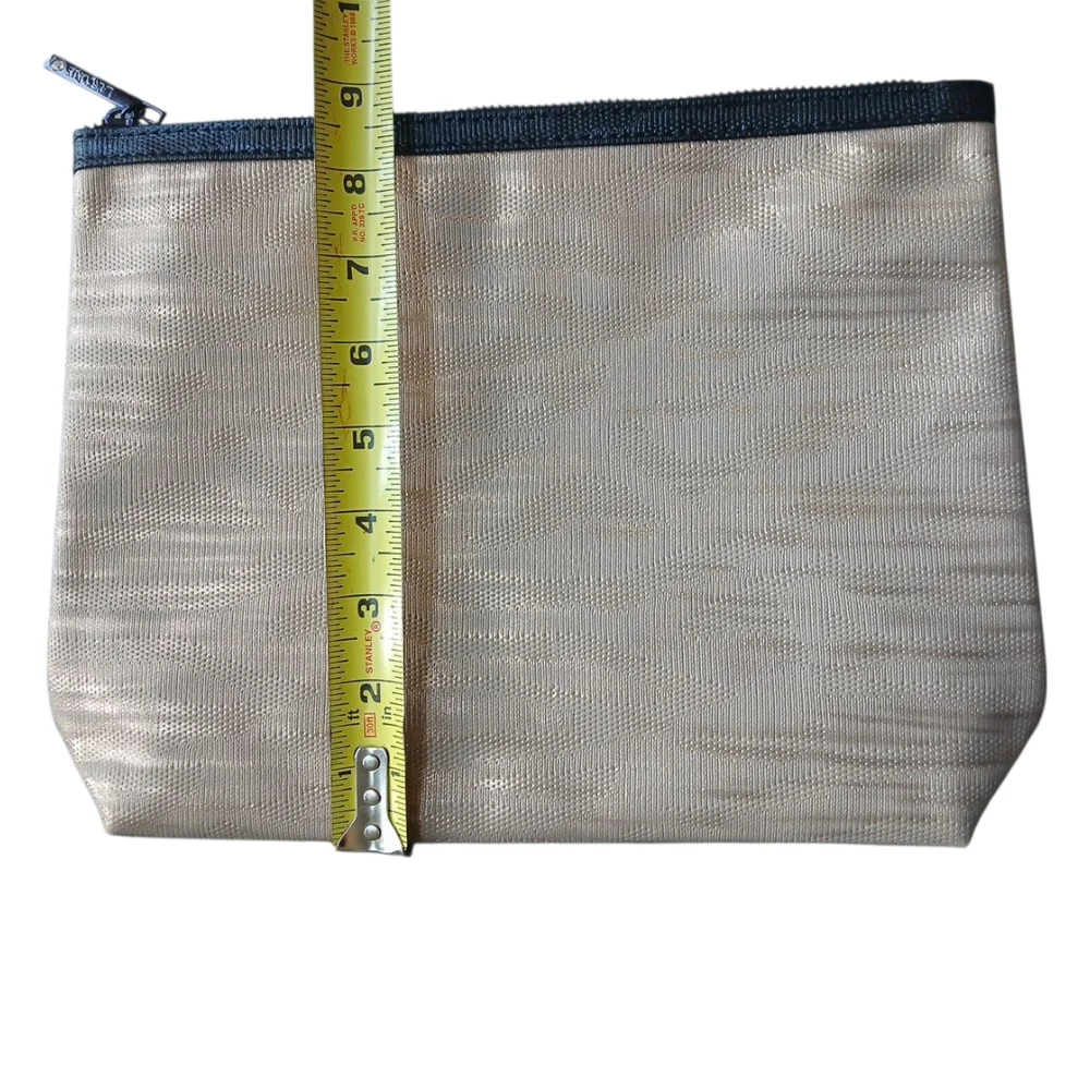 Lancome Silver Cosmetic‎ Bag with Blue Zipper